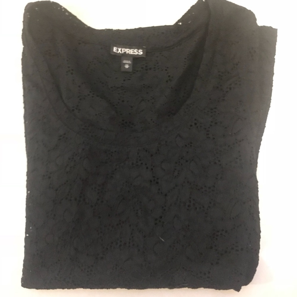 🌺 EXPRESS 🌺 CROCHET LACE MID-SLEEVE TOP